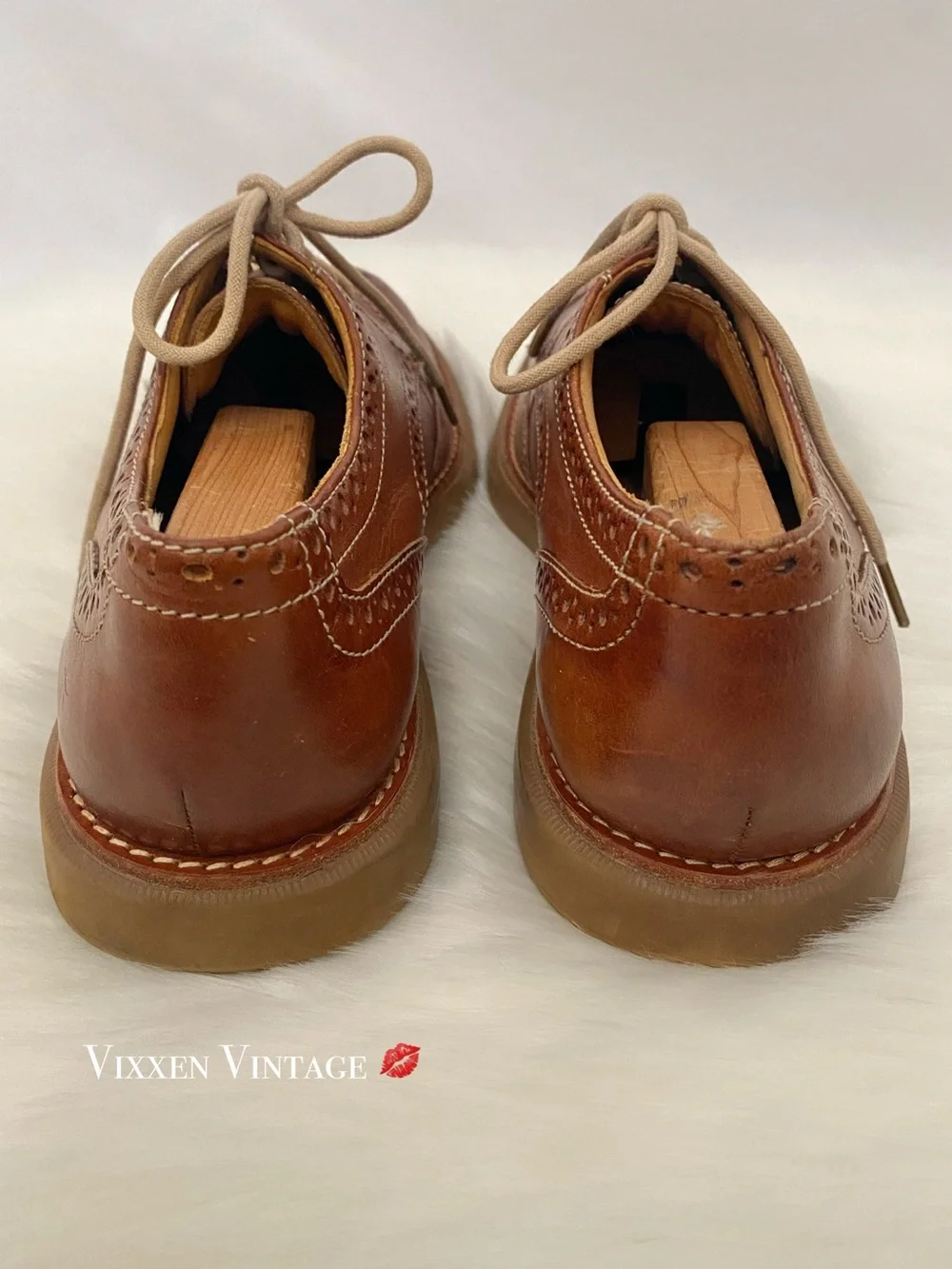 VINTAGE SPERRY TOP-SIDER GOLD CUP ‘BELLINGHAM LEATHER WINGTIP OXFORDS’ IN COGNAC